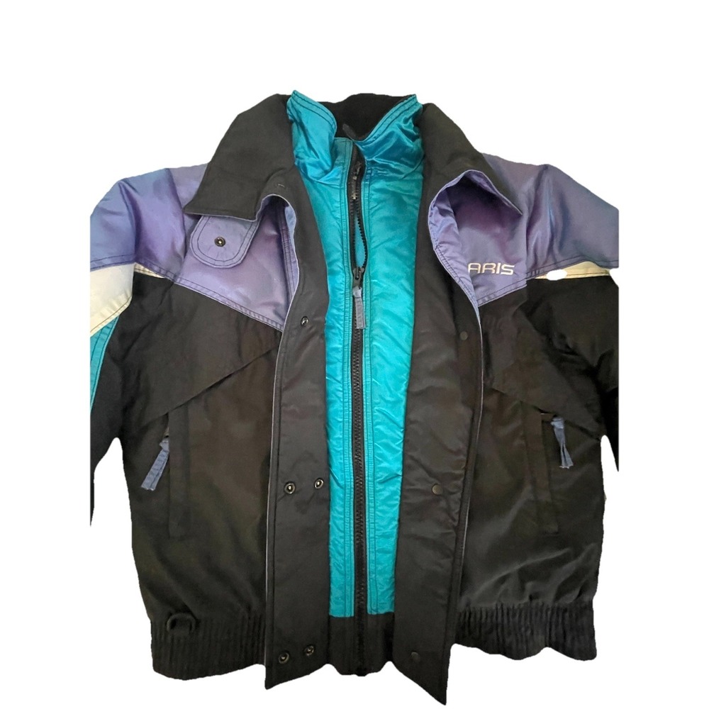 Vintage Polaris Colorblock Ski Jacket 90's Y2K Retro Snowmobile Women's XL‎